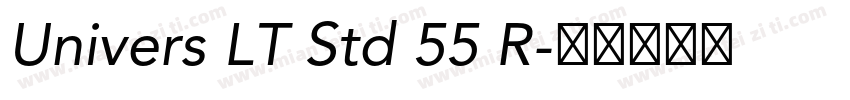 Univers LT Std 55 R字体转换